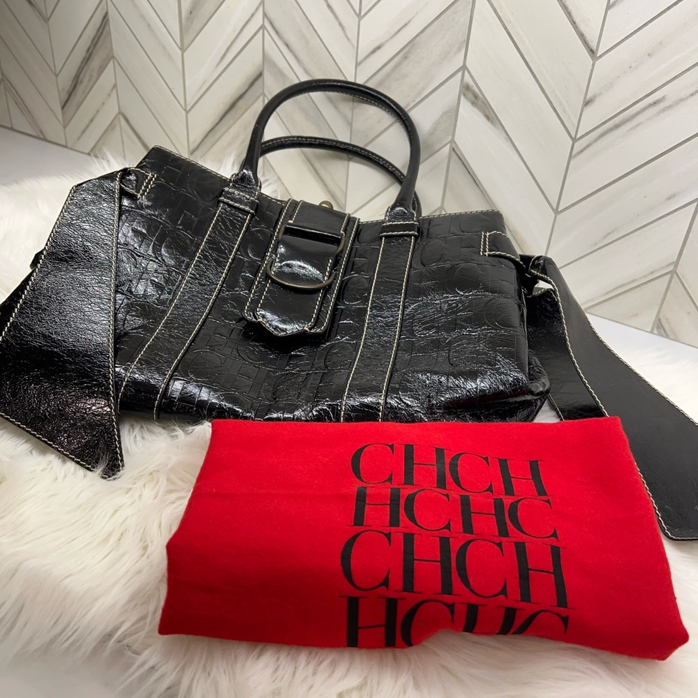 Carolina Herrera CH embossed tote bag